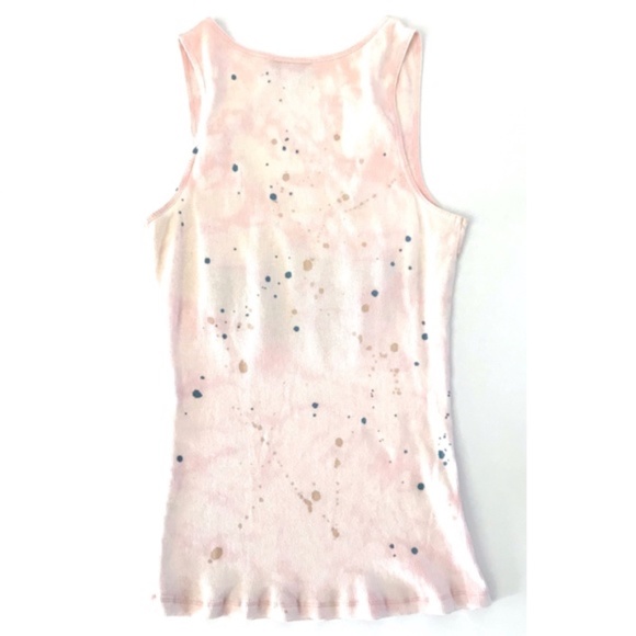 Express Pink Tie Dye Sword Heart Crown Floral Tank Top - Picture 3 of 9